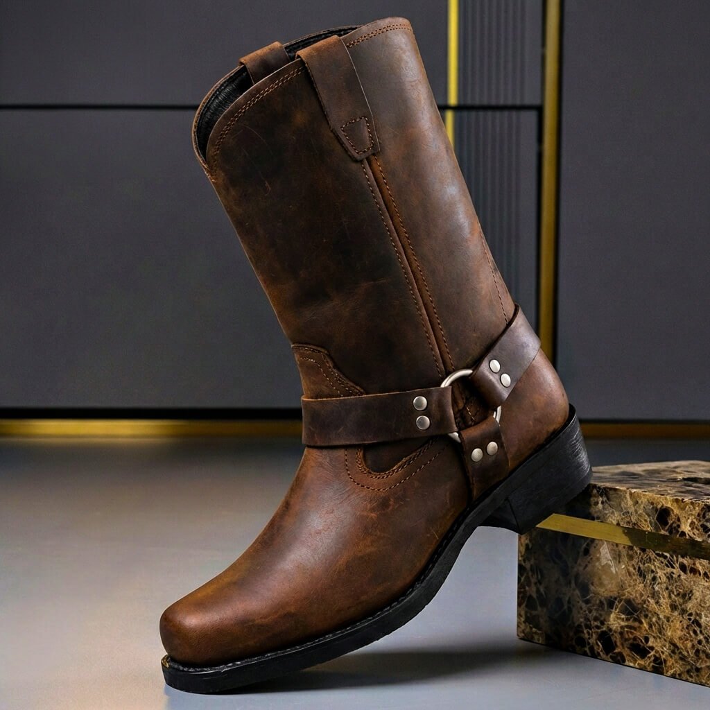 Yahya | Classic Harness Strap Mens Boots