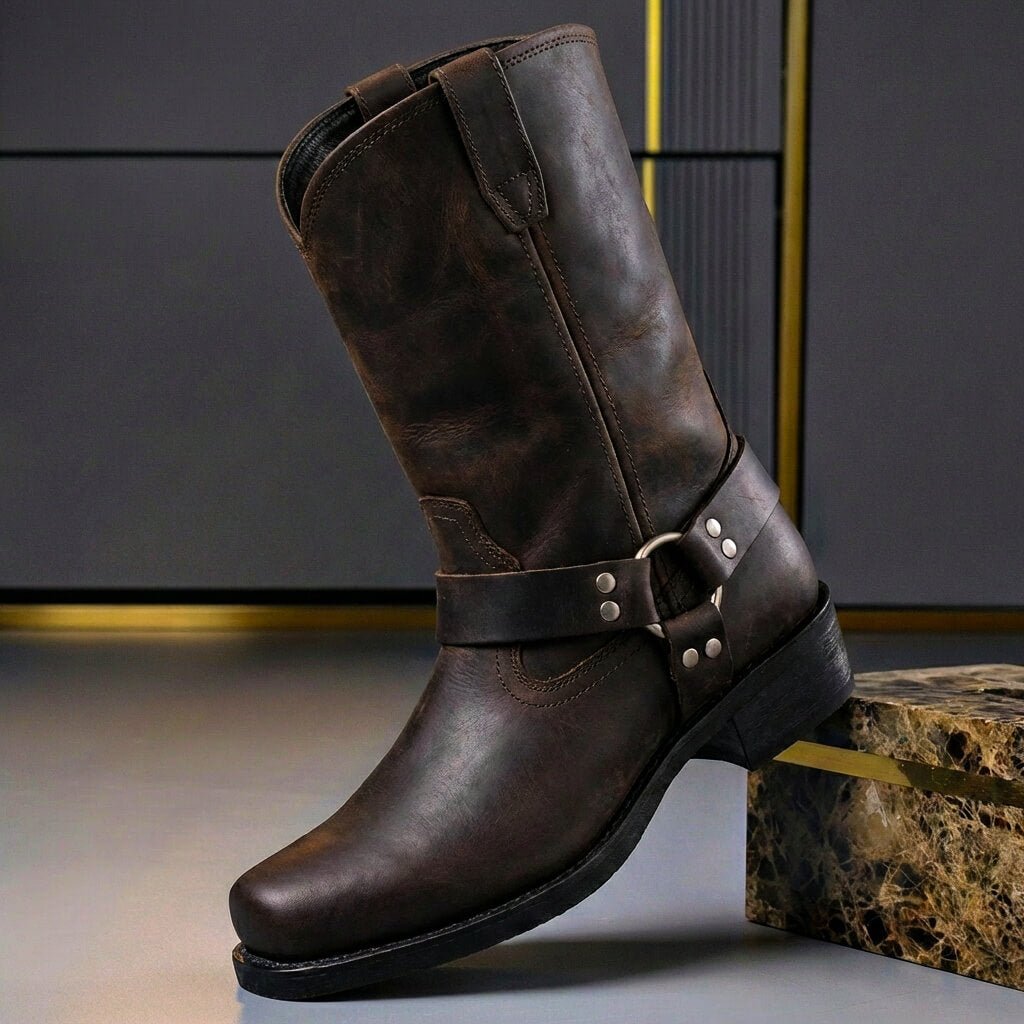 Yahya | Classic Harness Strap Mens Boots