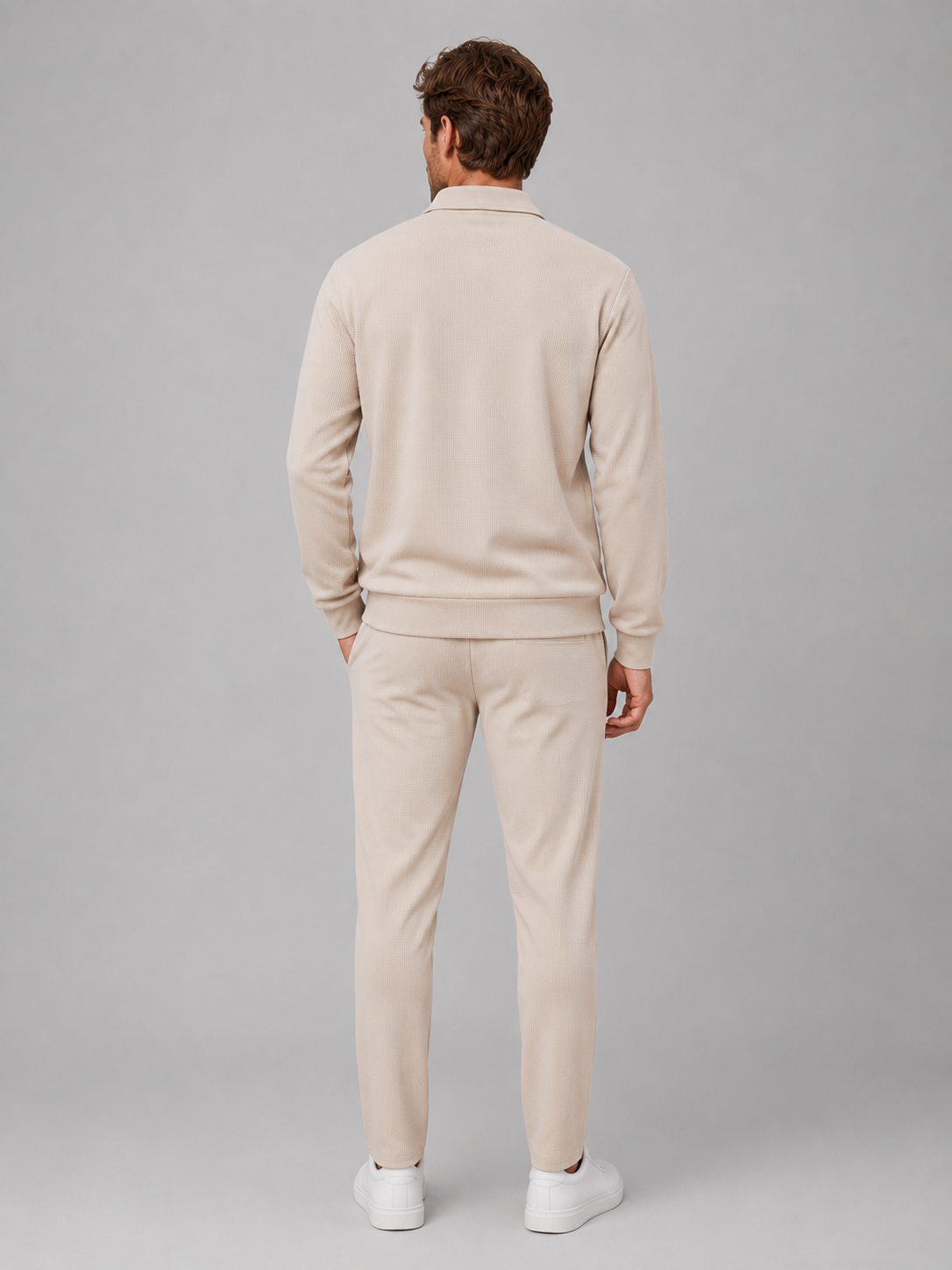 Yahya | Refined Textured Zip Tracksuit Co-Ord Set