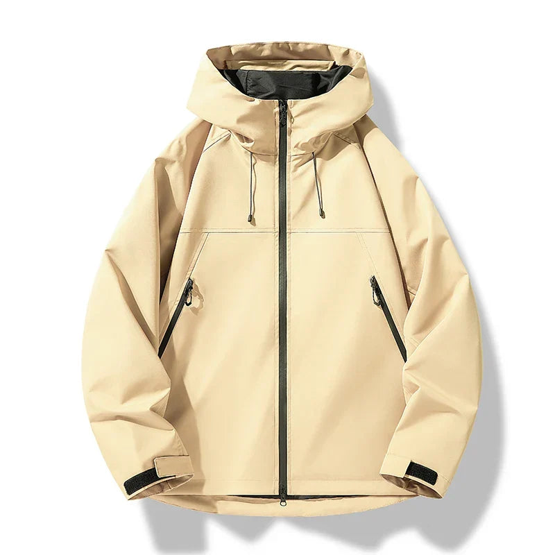Zachary | Cosy Hooded Waterproof Jacket with Windproof Shell