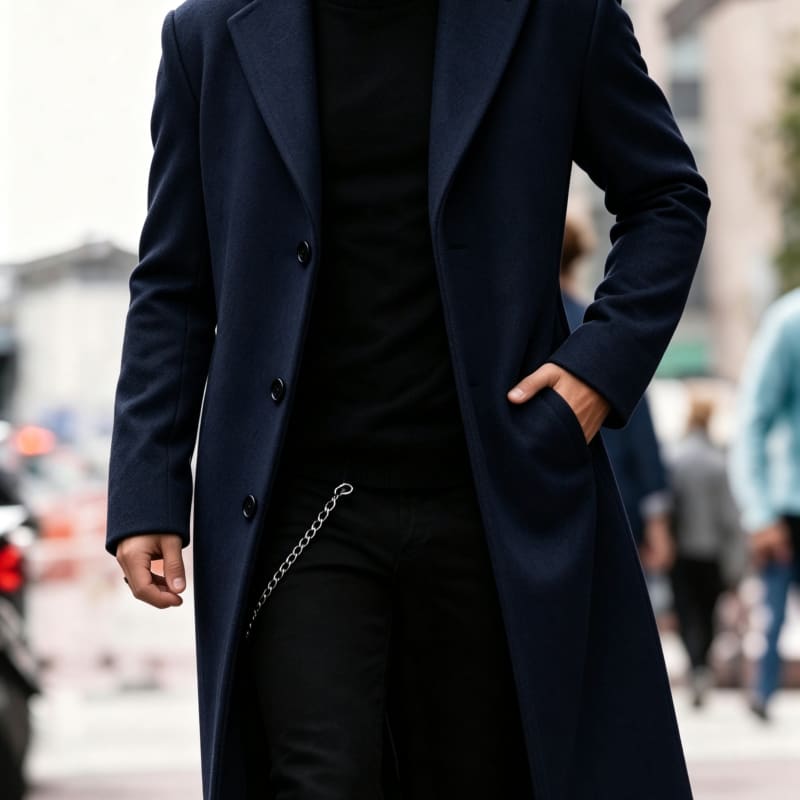 Zachary | Polished Tailored Longline Wool Coat