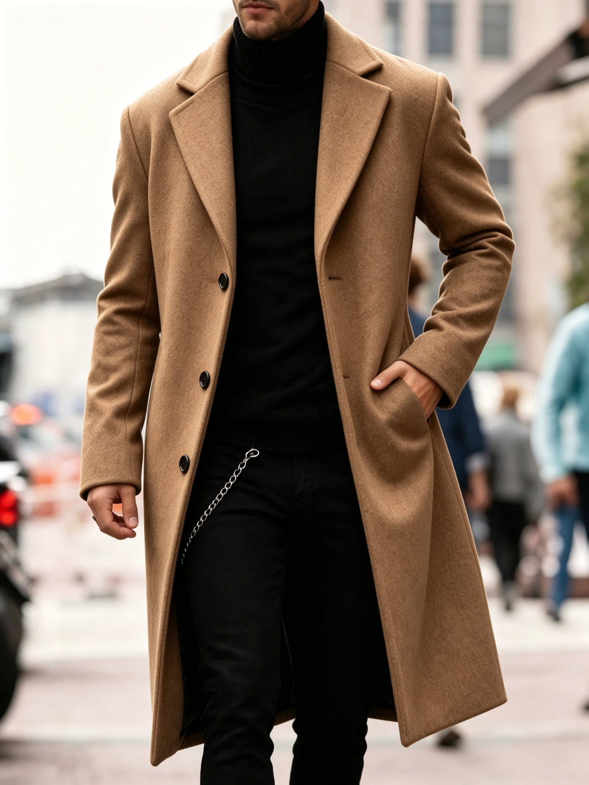 Zachary | Polished Tailored Longline Wool Coat