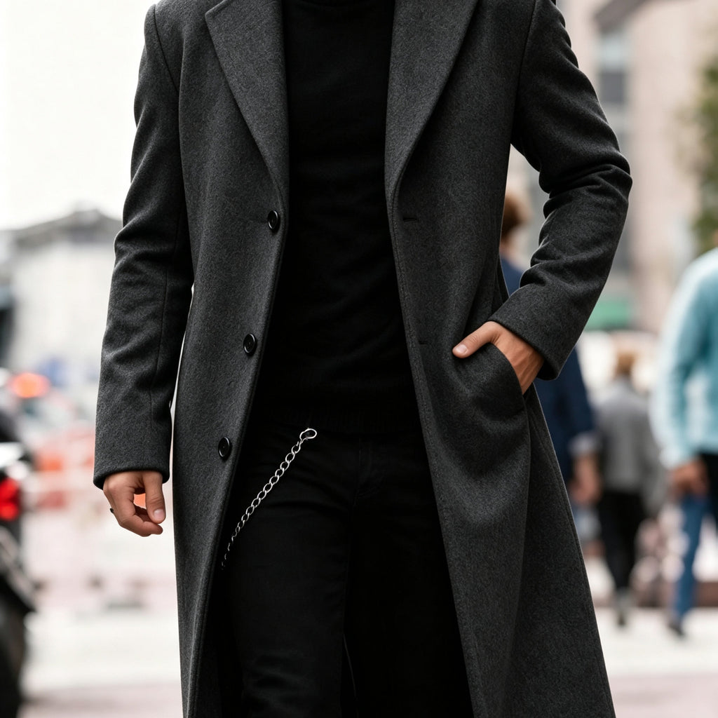 Zachary | Polished Tailored Longline Wool Coat