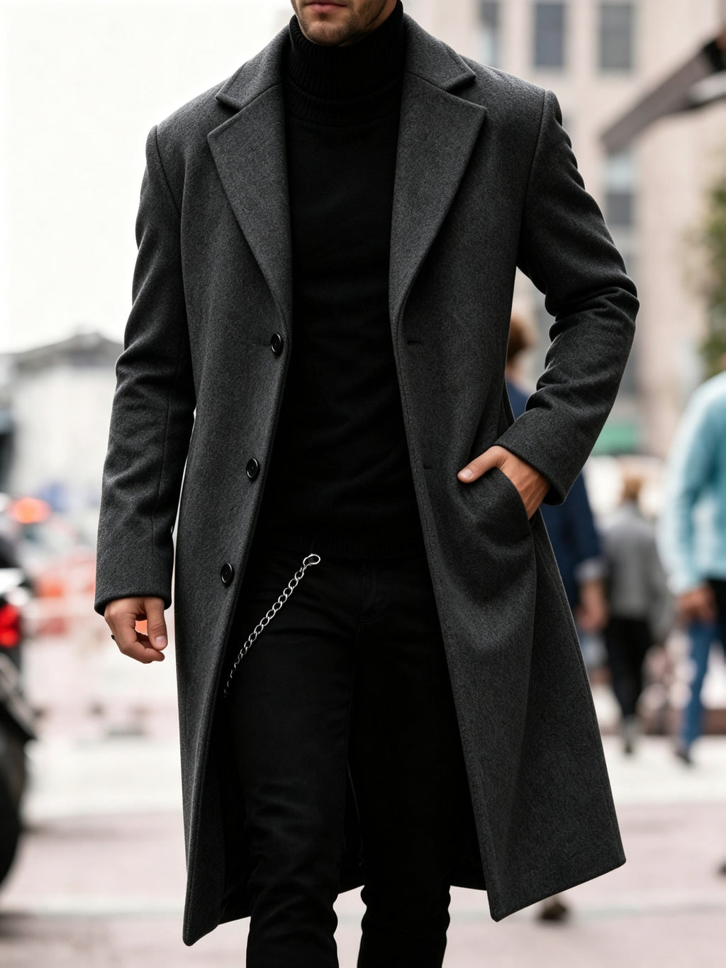 Zachary | Polished Tailored Longline Wool Coat