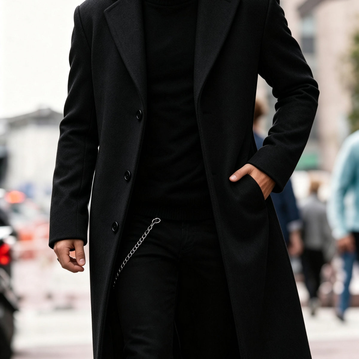 Zachary | Polished Tailored Longline Wool Coat