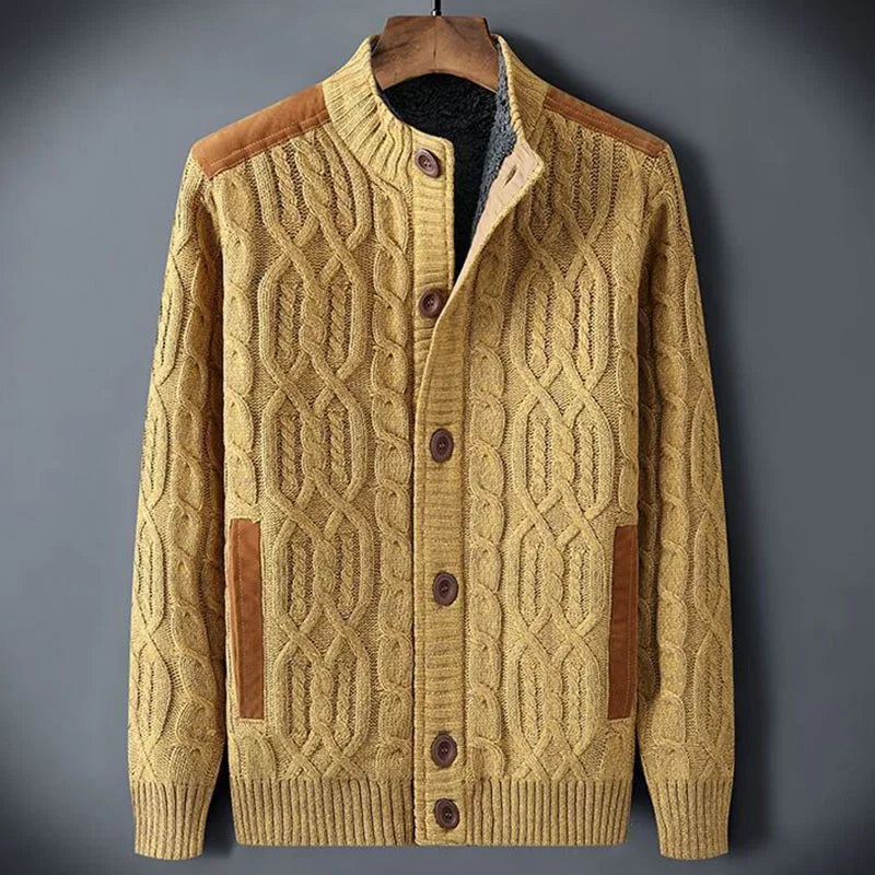 Zachary | Refined Button-Up Mens Knit Jumper