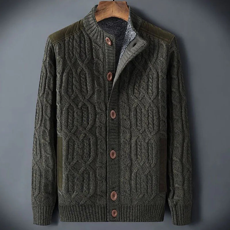 Zachary | Refined Button-Up Mens Knit Jumper