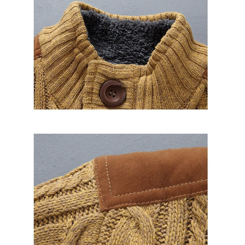 Zachary | Refined Button-Up Mens Knit Jumper