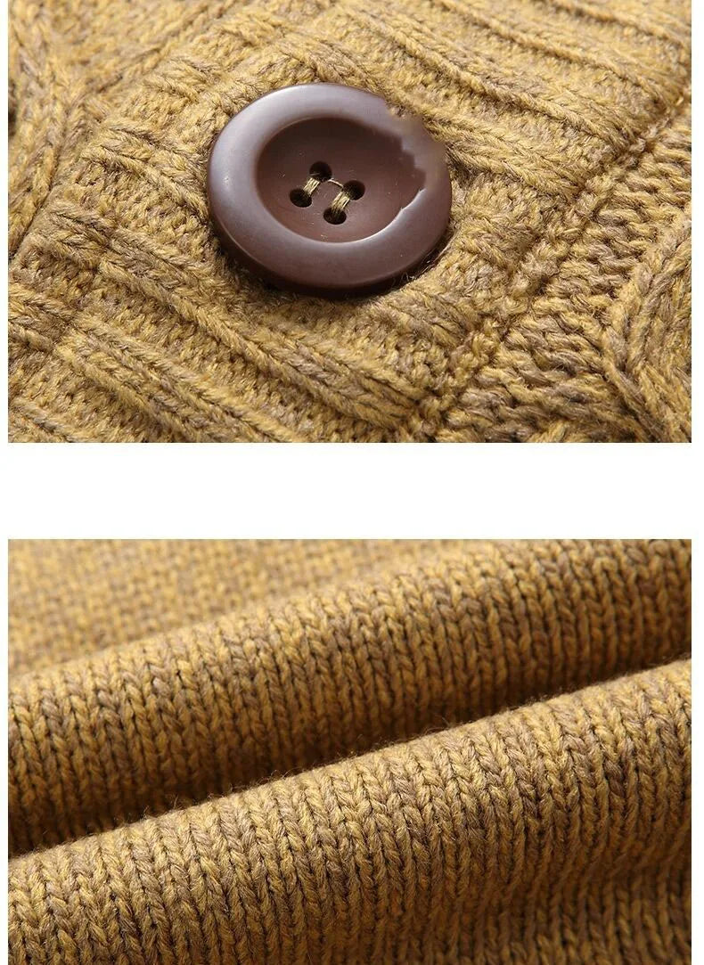 Zachary | Refined Button-Up Mens Knit Jumper