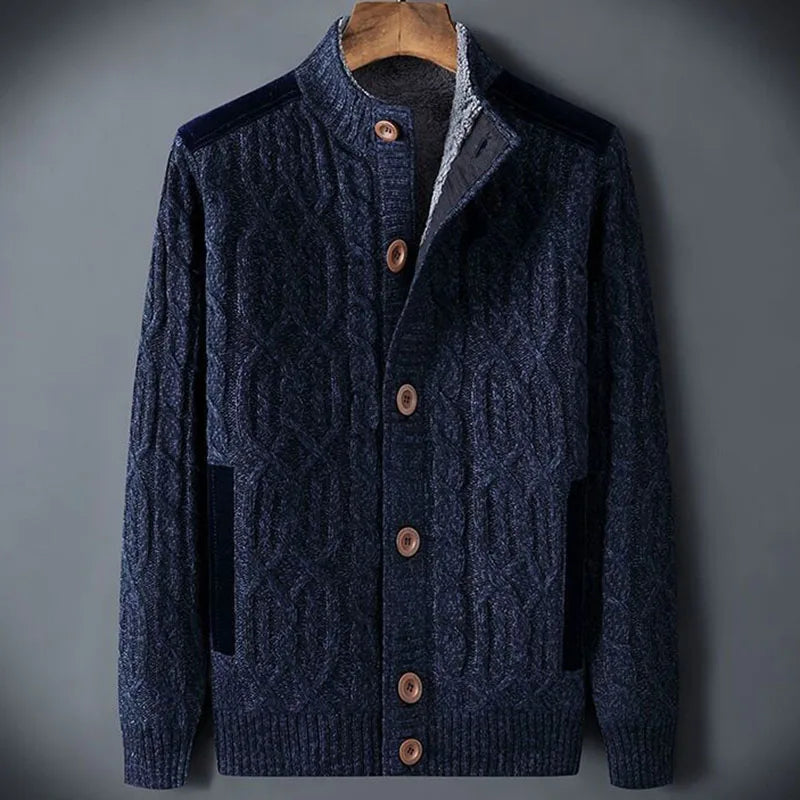 Zachary | Refined Button-Up Mens Knit Jumper