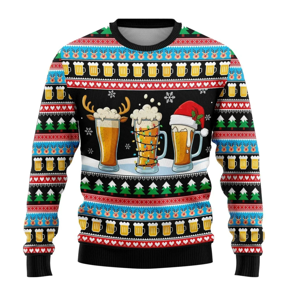 Zachary | Sophisticated Snowman Print Mens Xmas Jumpers