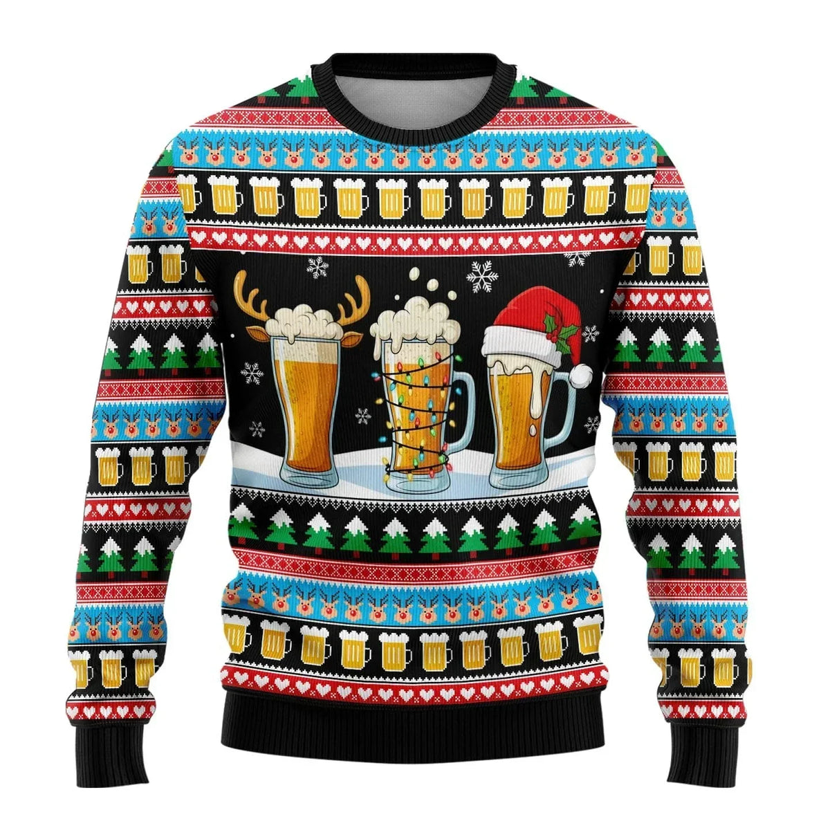 Zachary | Sophisticated Snowman Print Mens Xmas Jumpers