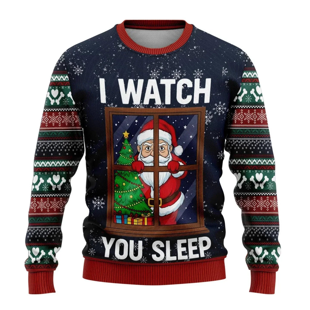 Zachary | Sophisticated Snowman Print Mens Xmas Jumpers