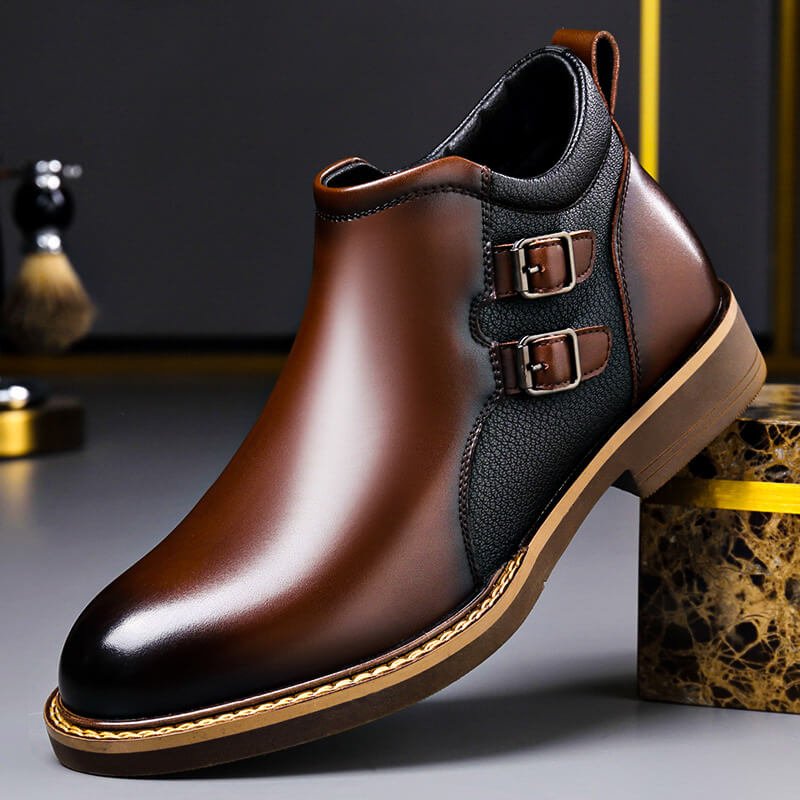 Zachary | Vintage Double Buckle Mens Boots