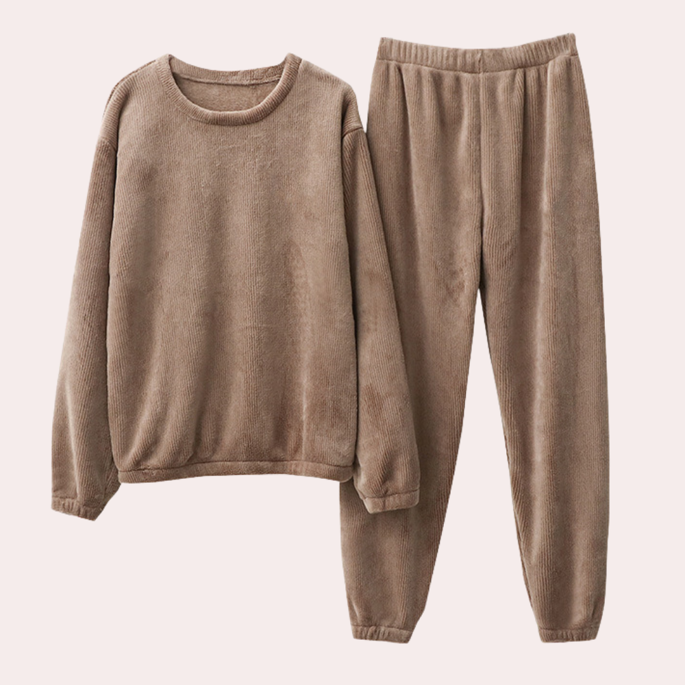 Zara | Chic Ribbed Round Neck Jogger Tracksuit