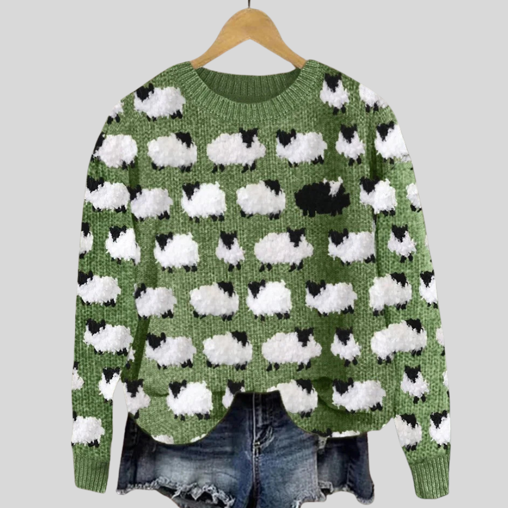 Zoe | Christmas Tree Crew Neck Ladies Xmas Jumpers