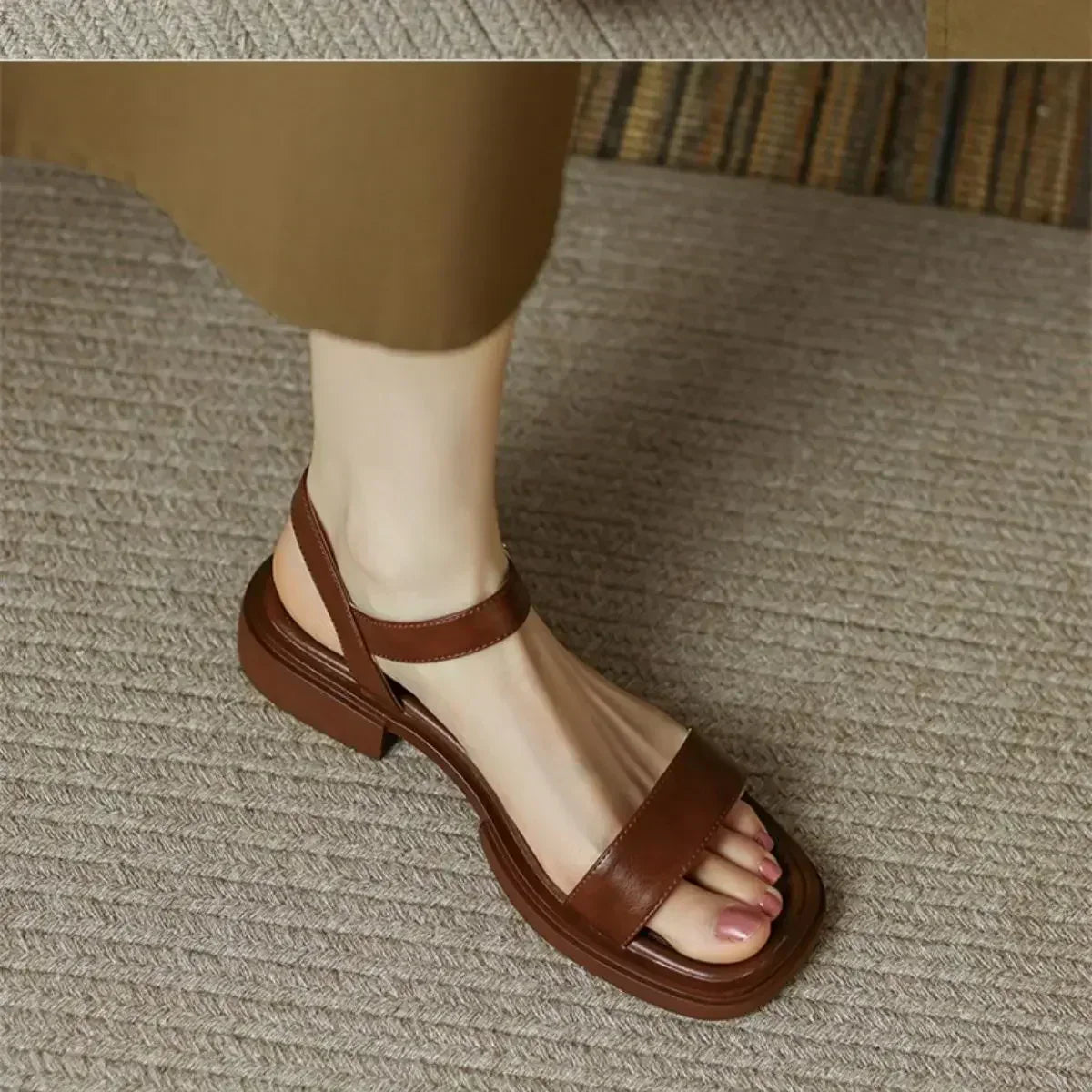 Zoe | Sophisticated Ankle Strap Mary Jane Platform Sandals