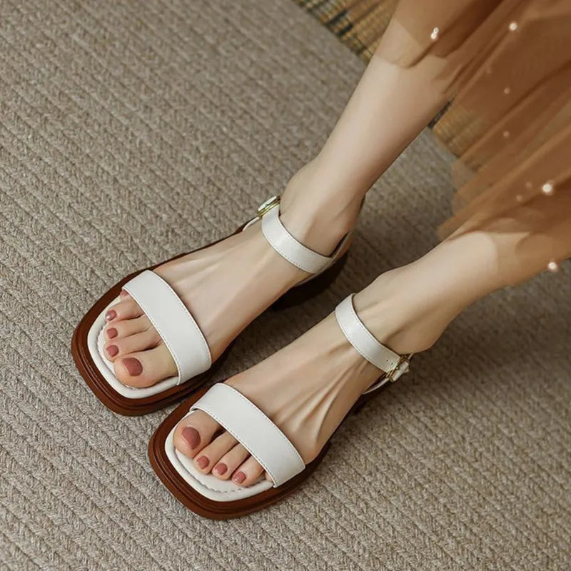 Zoe | Sophisticated Ankle Strap Mary Jane Platform Sandals