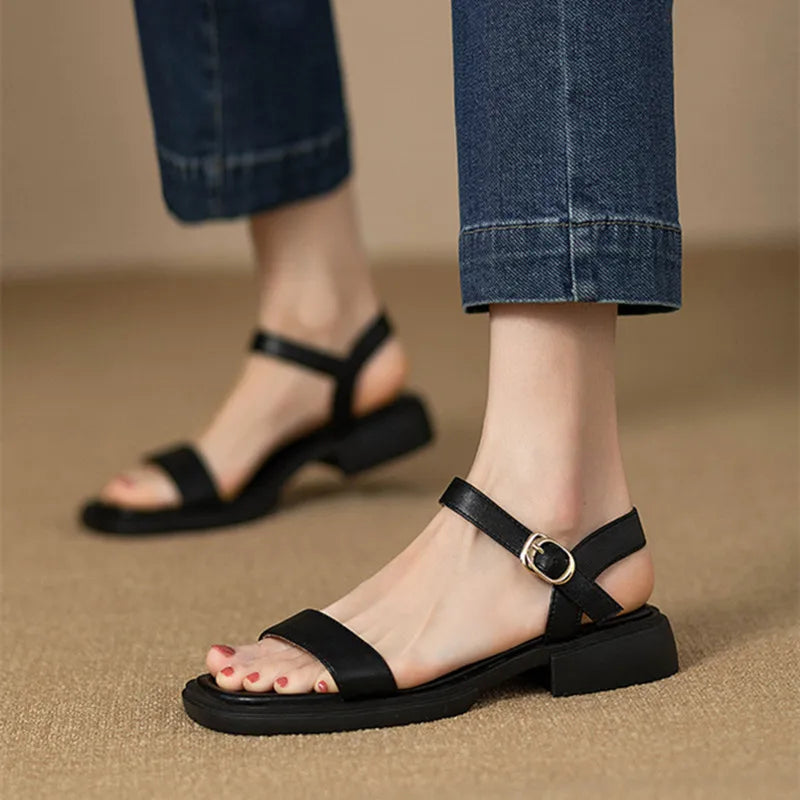 Zoe | Sophisticated Ankle Strap Mary Jane Platform Sandals