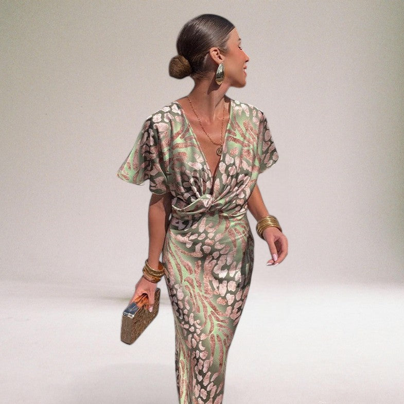 Zoe | Timeless Twist V-Neck Cocktail Maxi Dress